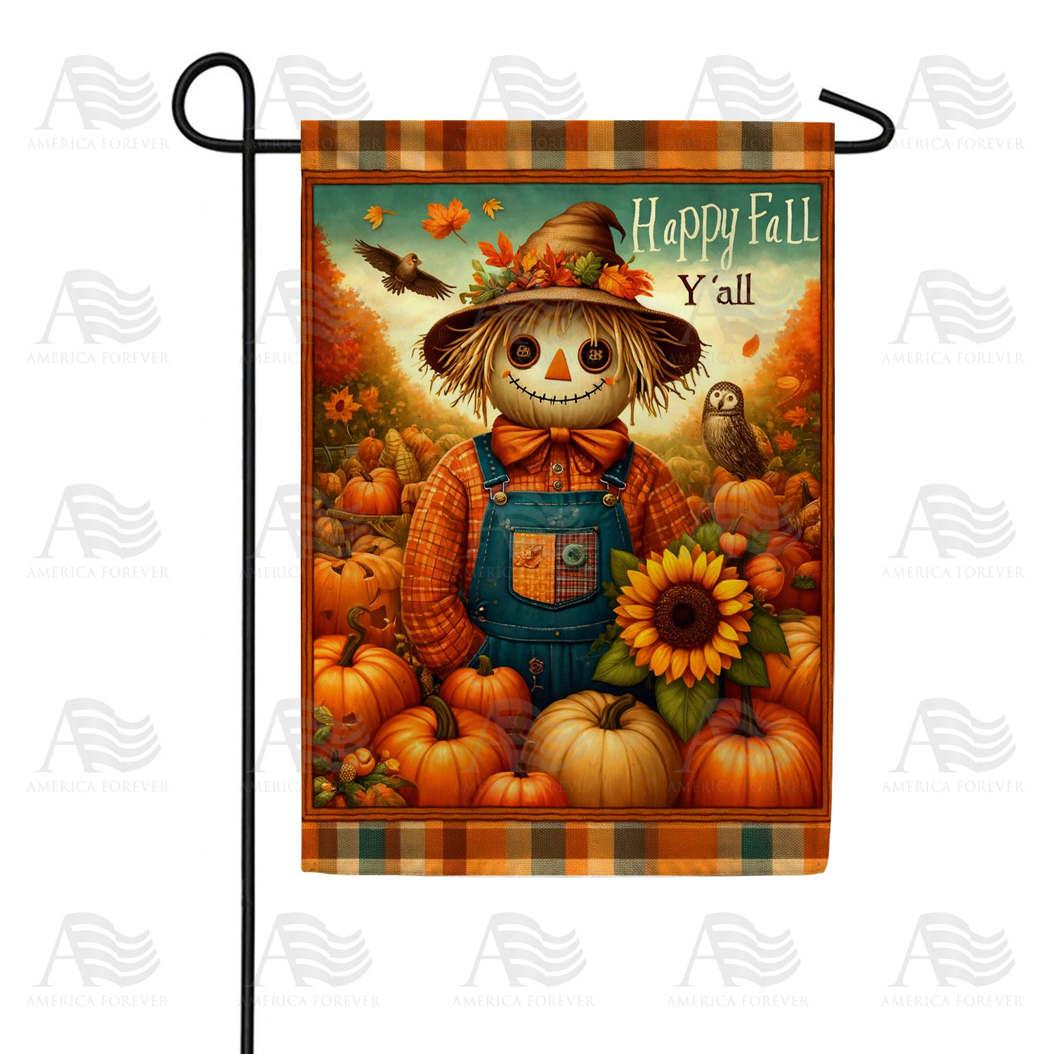 Fall Y'all Scarecrow Double Sided Garden Flag