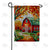 Autumn Barn Mosaic Double Sided Garden Flag