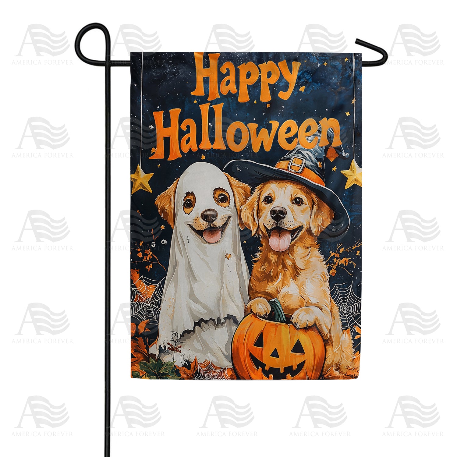 Halloween Dogs Double Sided Garden Flag