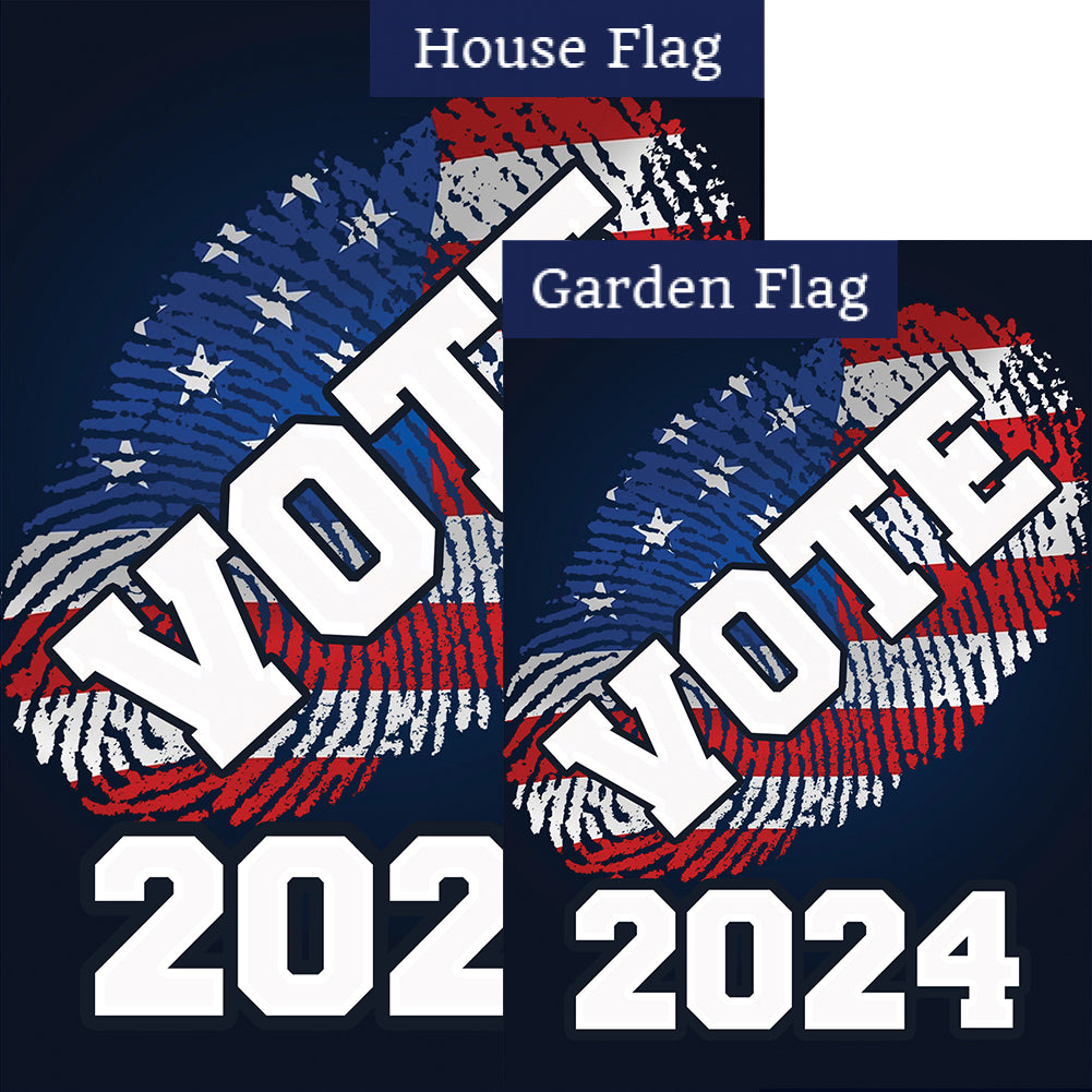 Vote 2024 (Blue) Flags Set (2 Pieces)