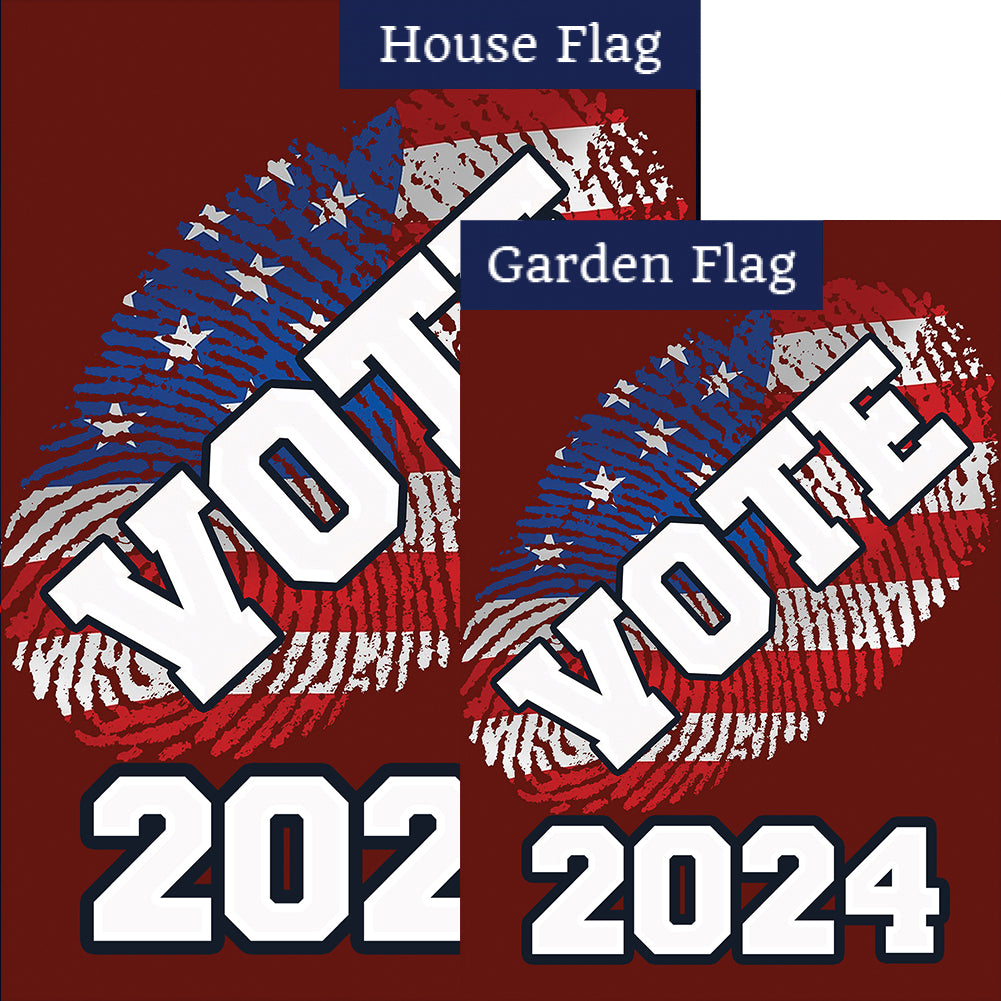 Vote 2024 (Red) Flags Set (2 Pieces)