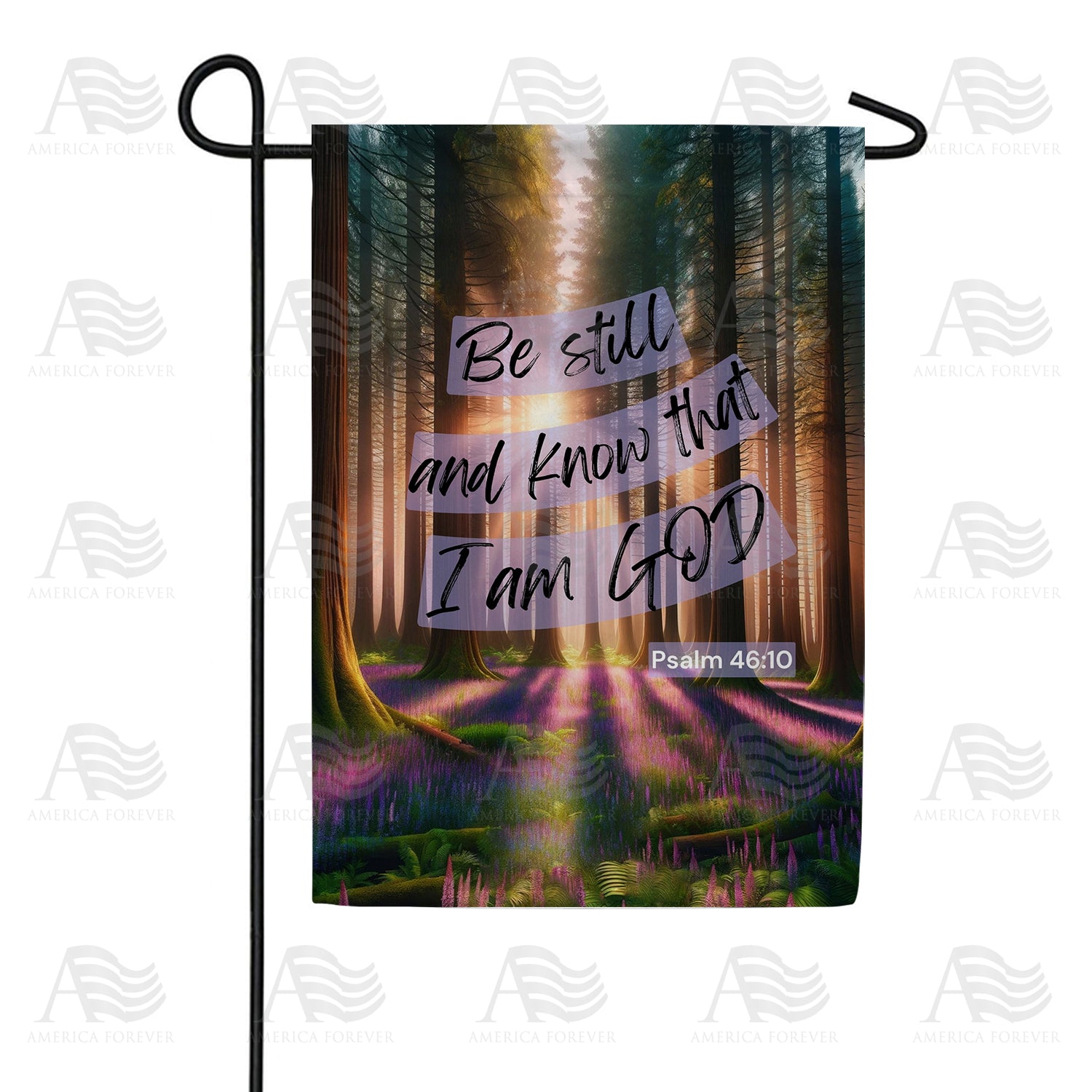 Be Still Forest Double Sided Garden Flag