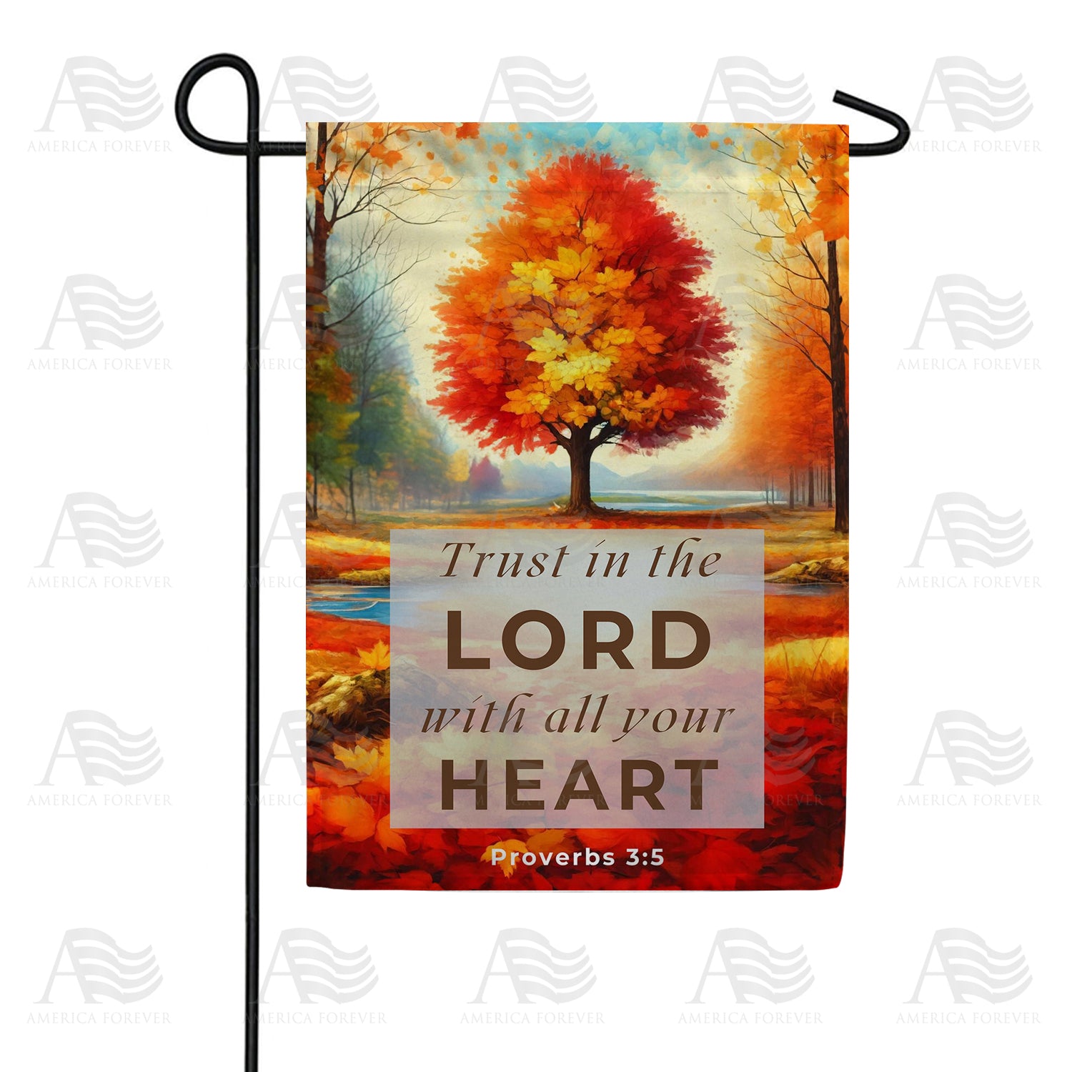 Trust In The Lord With All Your Heart Double Sided Garden Flag