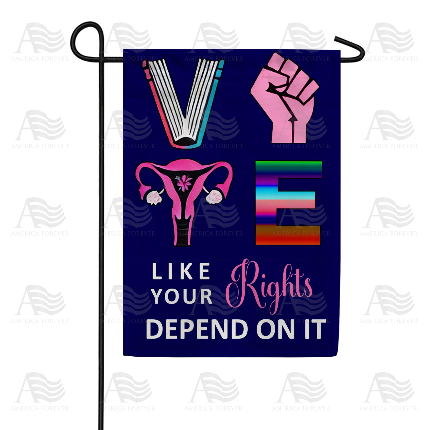 Vote Like Your Rights Depend On It Double Sided Garden Flag