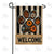 Floral Paw Print Welcome Double Sided Garden Flag