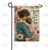 Mother and Child Beautiful Day Butterfly Double Sided Garden Flag