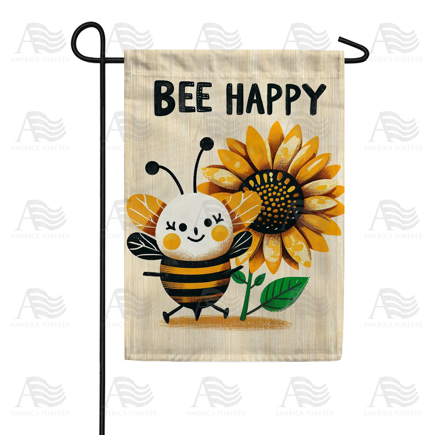 Sunny Bee Double Sided Garden Flag