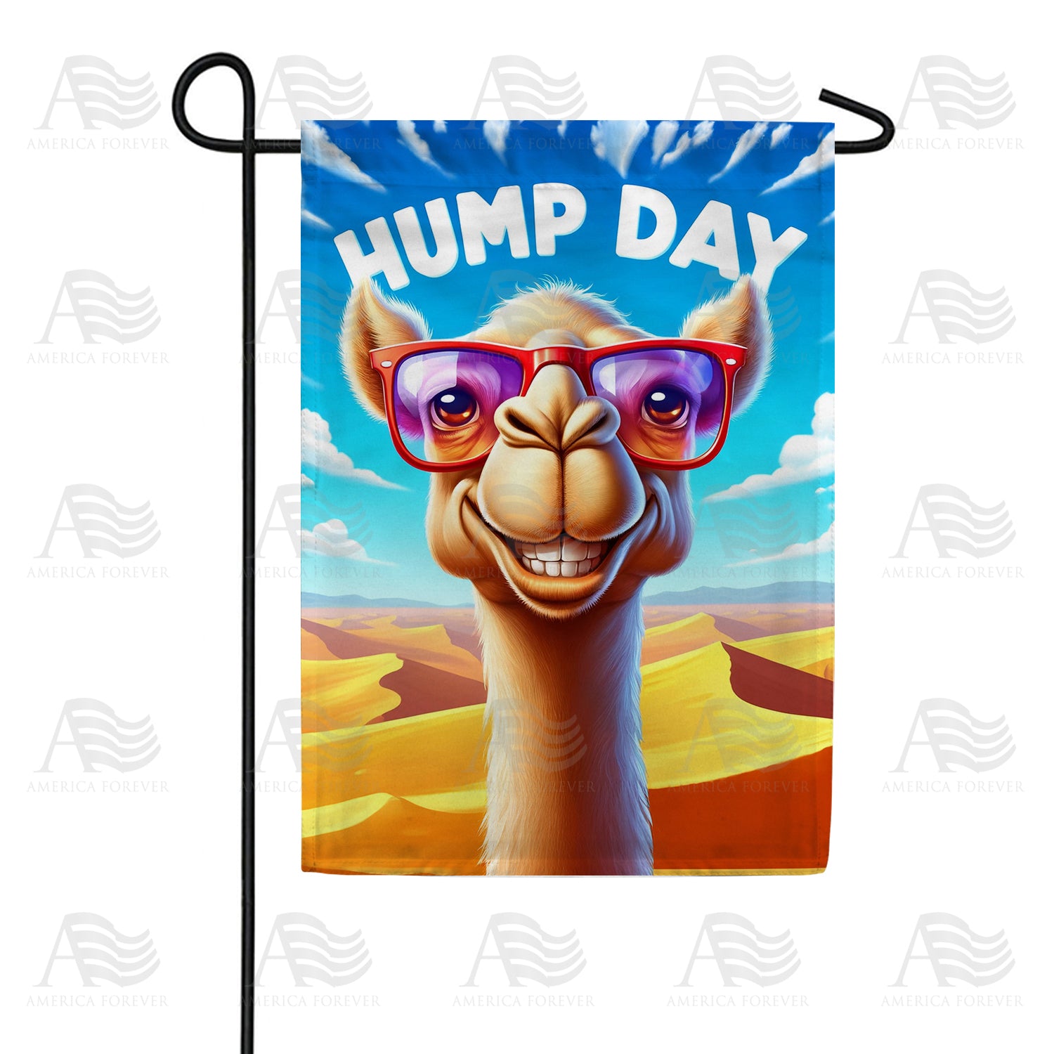 Funny Hump Day Camel Double Sided Garden Flag