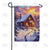 Winter Cabin with Snowman Double Sided Garden Flag