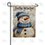 Rustic Hello Winter Snowman Double Sided Garden Flag