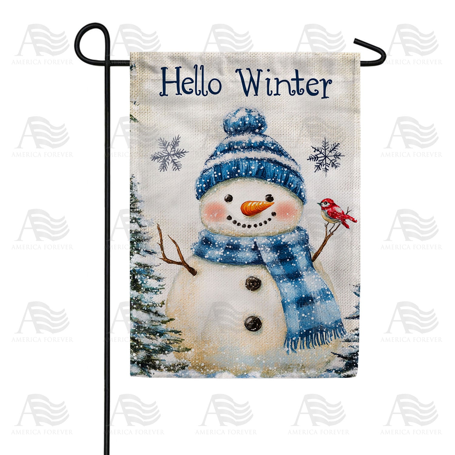 Cardinal Winter Friend Double Sided Garden Flag