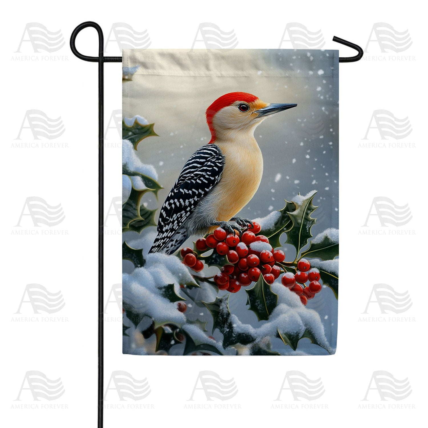 Red-bellied Woodpecker Double Sided Garden Flag