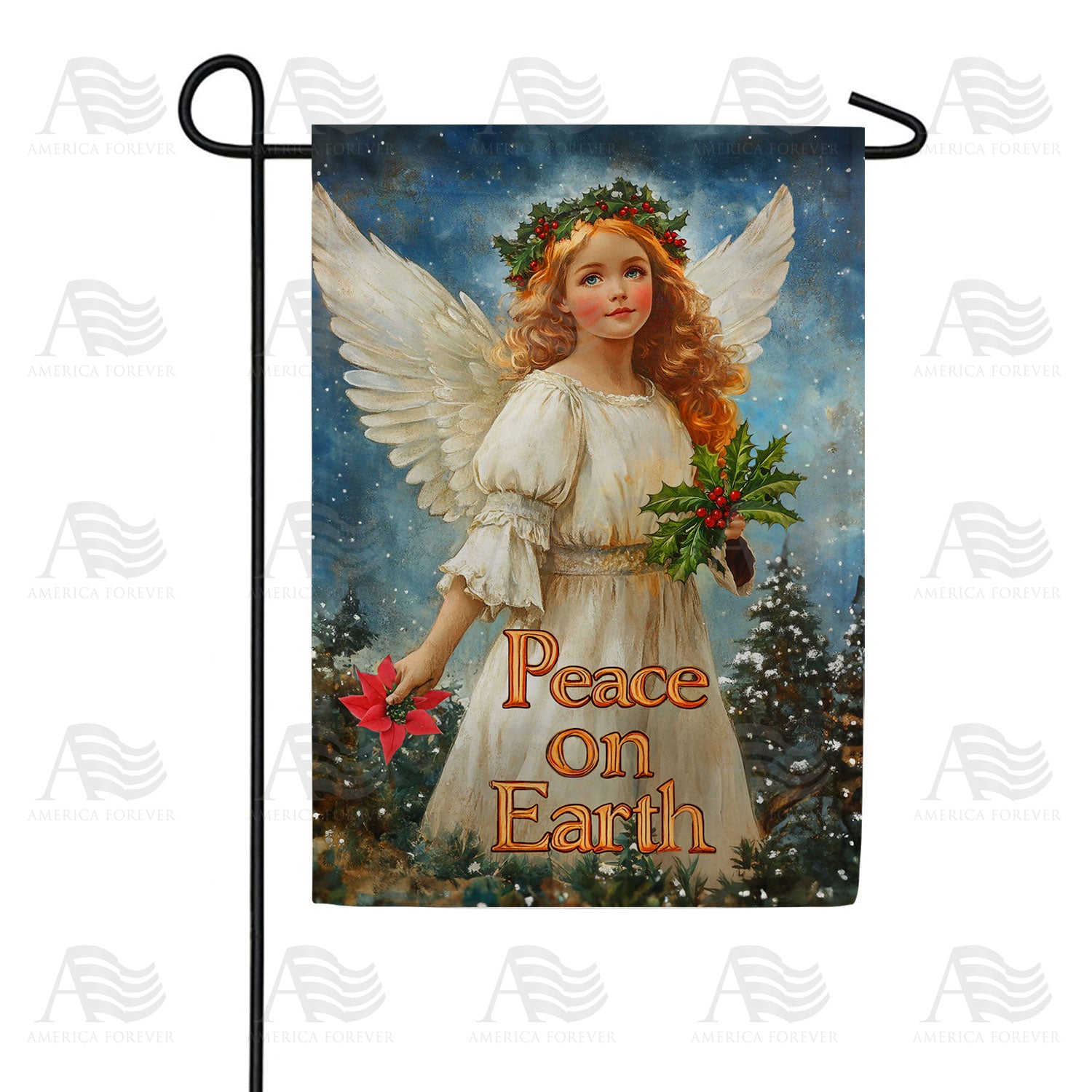 Christmas Angel Peace Double Sided Garden Flag