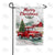 Merry Christmas Red Truck with Tree Winter Farm Scene Double Sided Garden Flag