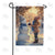 Child Building Snowman Winter Scene Double Sided Garden Flag