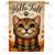 America Forever Hello Fall Cat Double Sided House Flag