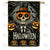 Pumpkin Skeleton Halloween Double Sided House Flag