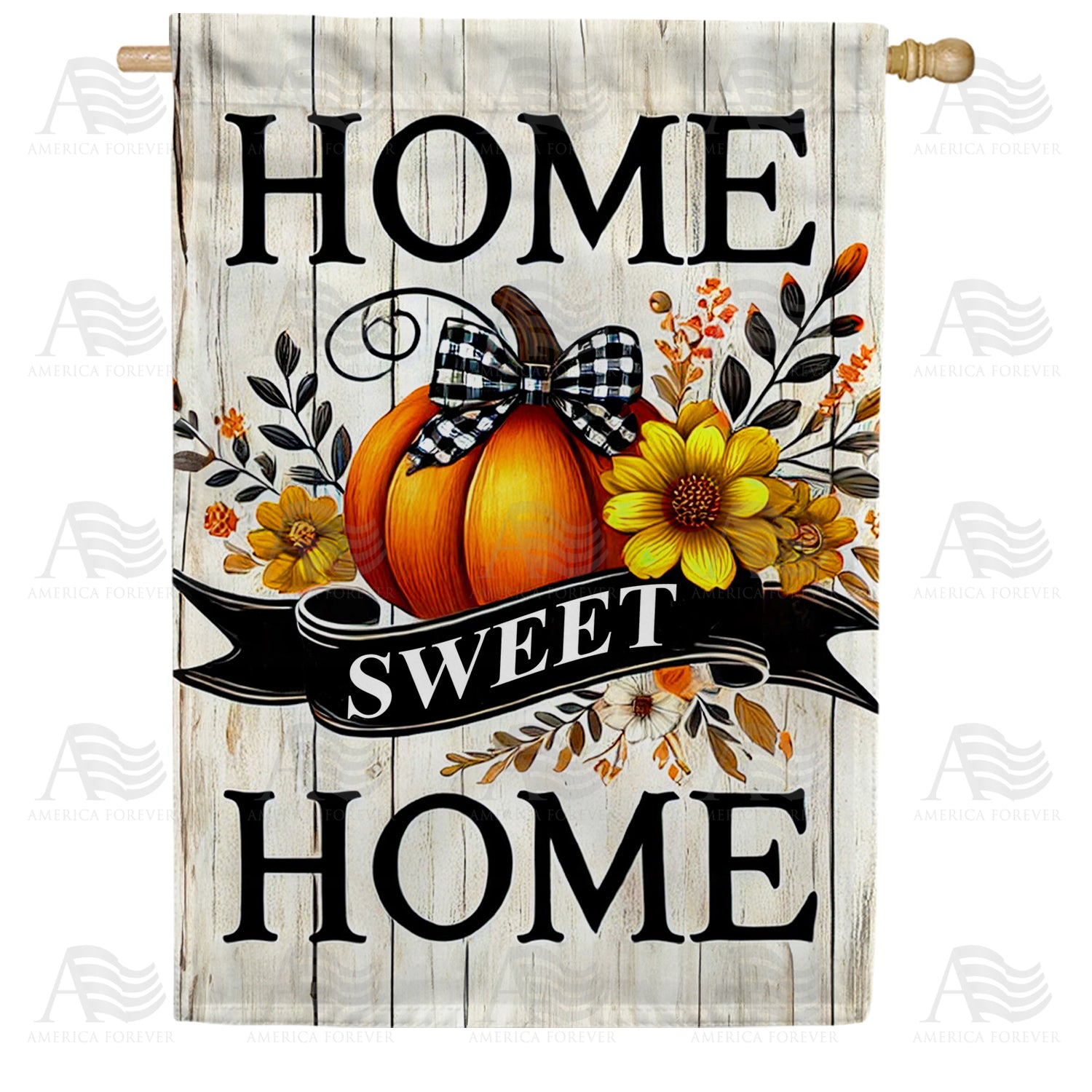 Home Sweet Home Pumpkin Double Sided House Flag