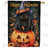 Happy Halloween Black Cat Double Sided House Flag