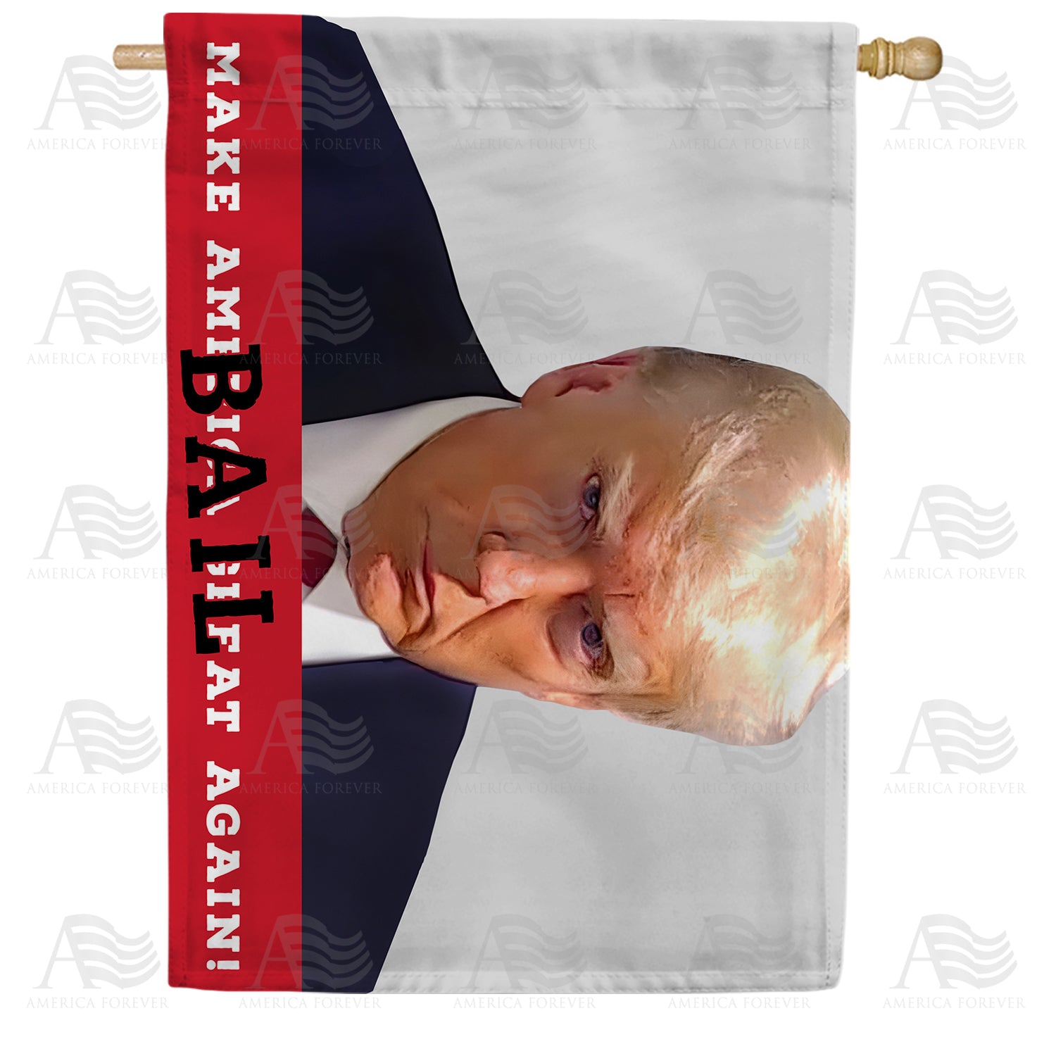 I Stand with Trump Double Sided House Flag