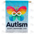 Autism Butterfly Double Sided House Flag