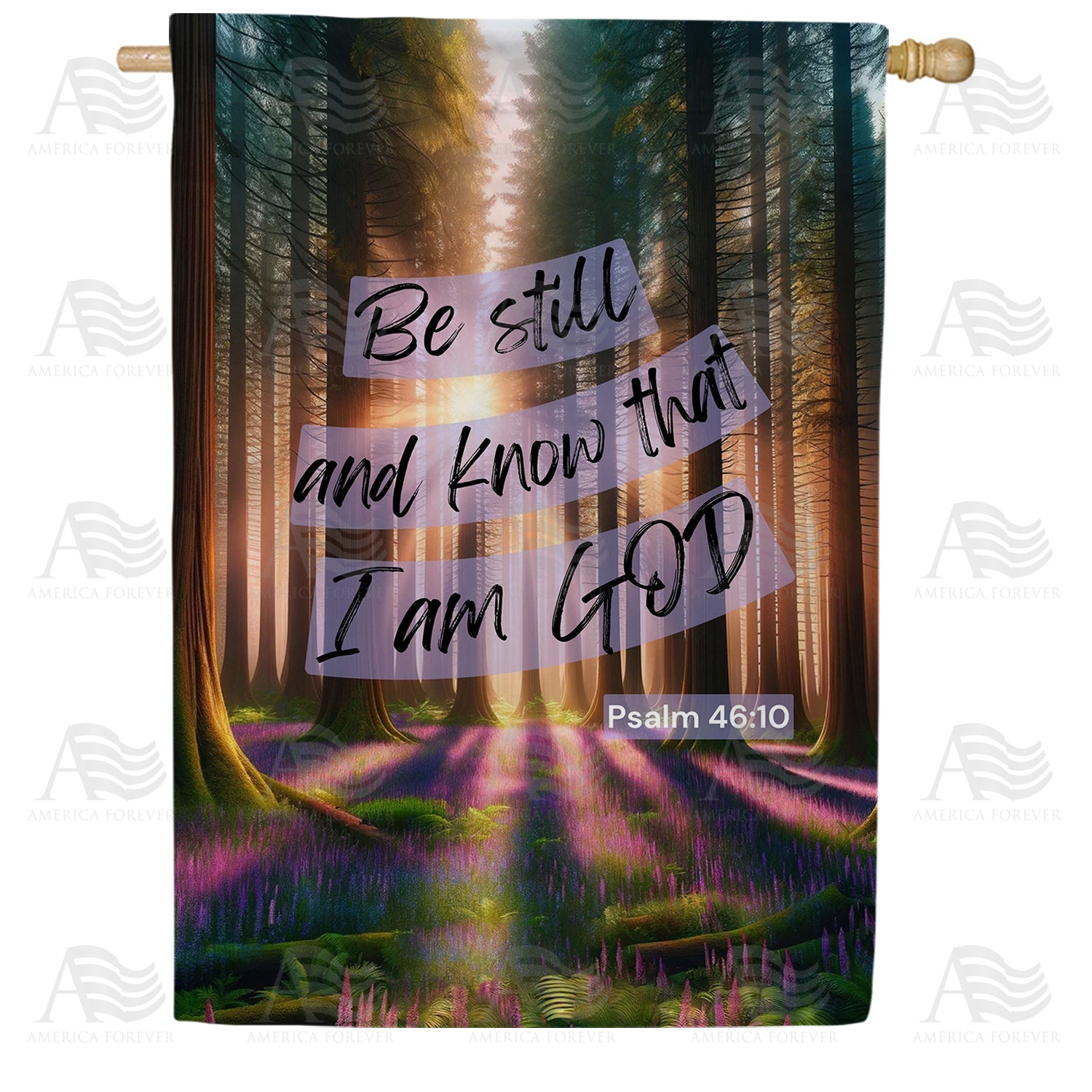 Be Still Forest Double Sided House Flag