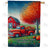 Thanksgiving Farm Scene Double Sided House Flag