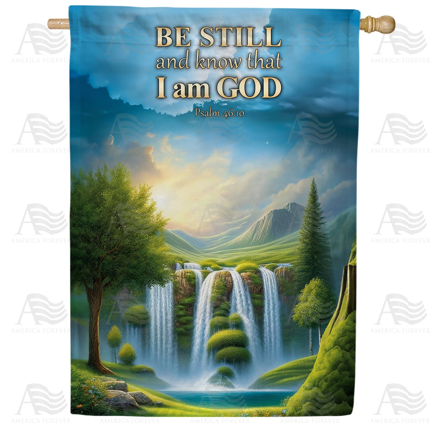 Be Still God Double Sided House Flag