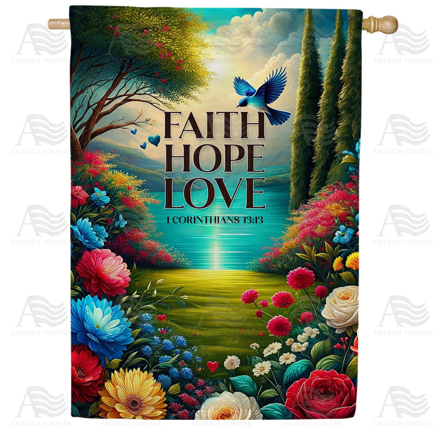 Garden of Faith Double Sided House Flag