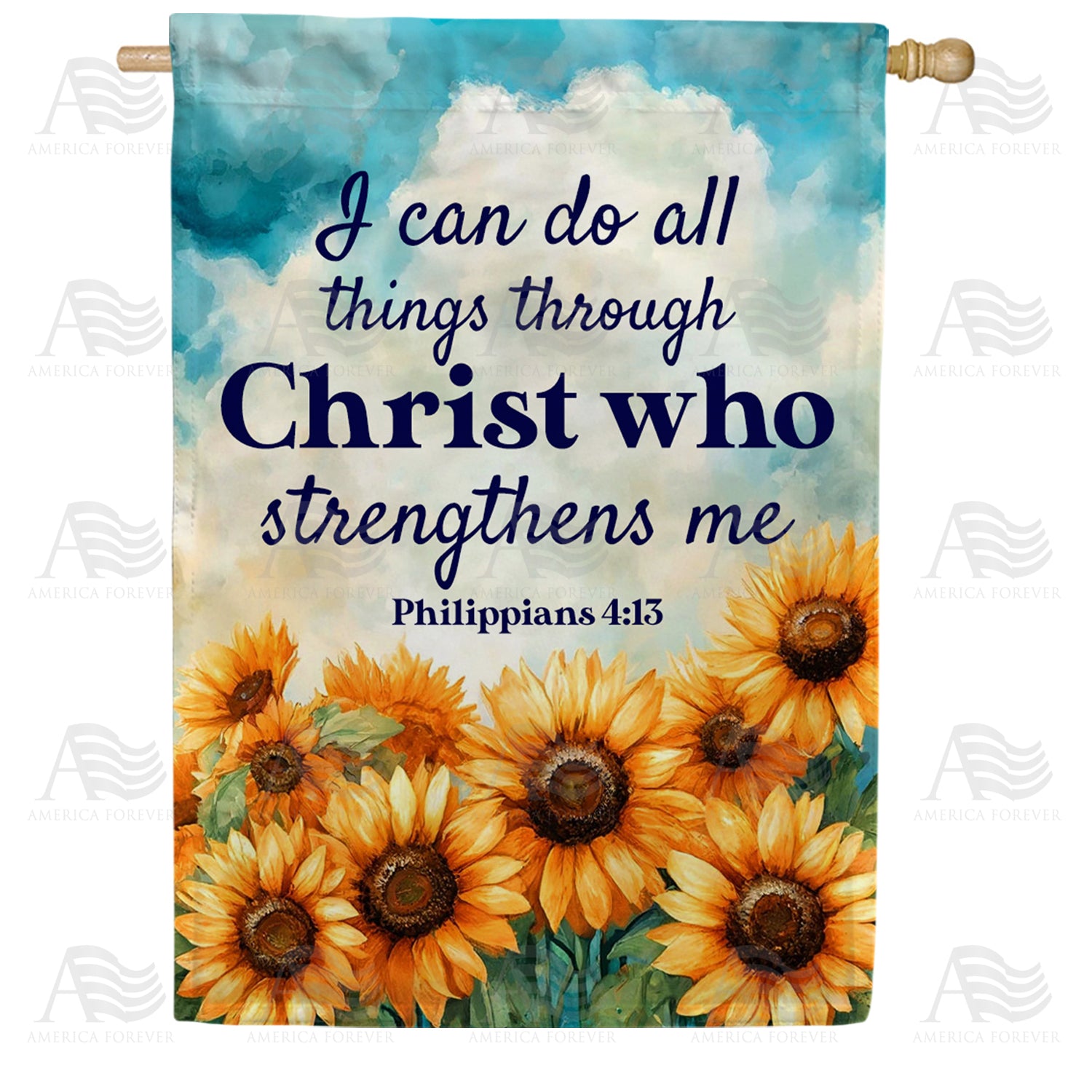 Christ Strengthens Double Sided House Flag