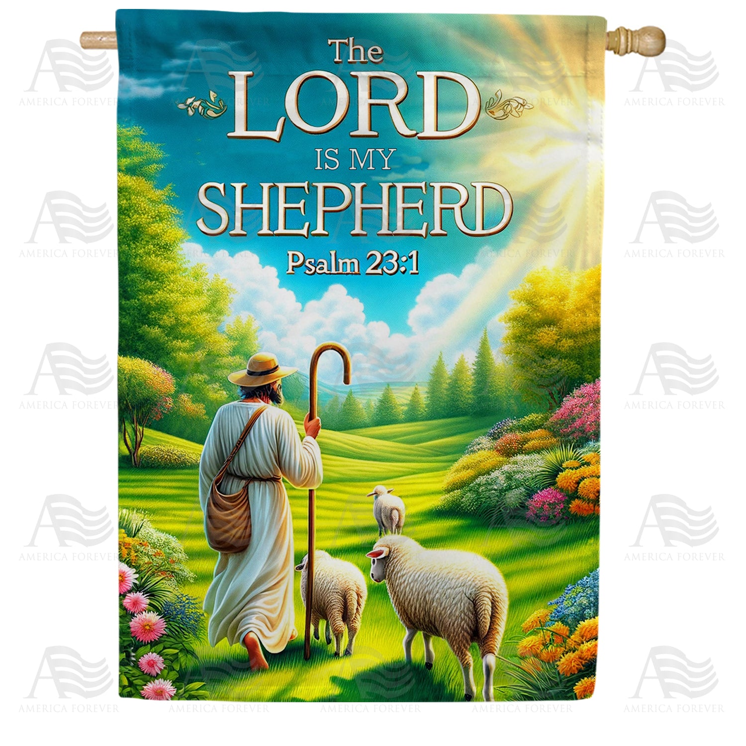 Lord is Shepherd Double Sided House Flag