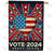 Patriotic Heart Vote 2024 Double Sided House Flag