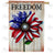 Freedom Patriotic Flower Double Sided House Flag