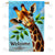 Welcome Giraffe Double Sided House Flag