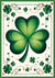 Emerald Elegance Shamrock Double Sided House Flag