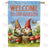 Welcome to Our Garden Gnome Double Sided House Flag