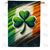 Irish Pride Shamrock Double Sided House Flag