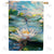 Dragonfly Water Lily Double Sided House Flag