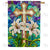 Easter Lily Cross Double Sided House Flag