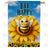 Bee Happy Sunflower Double Sided House Flag