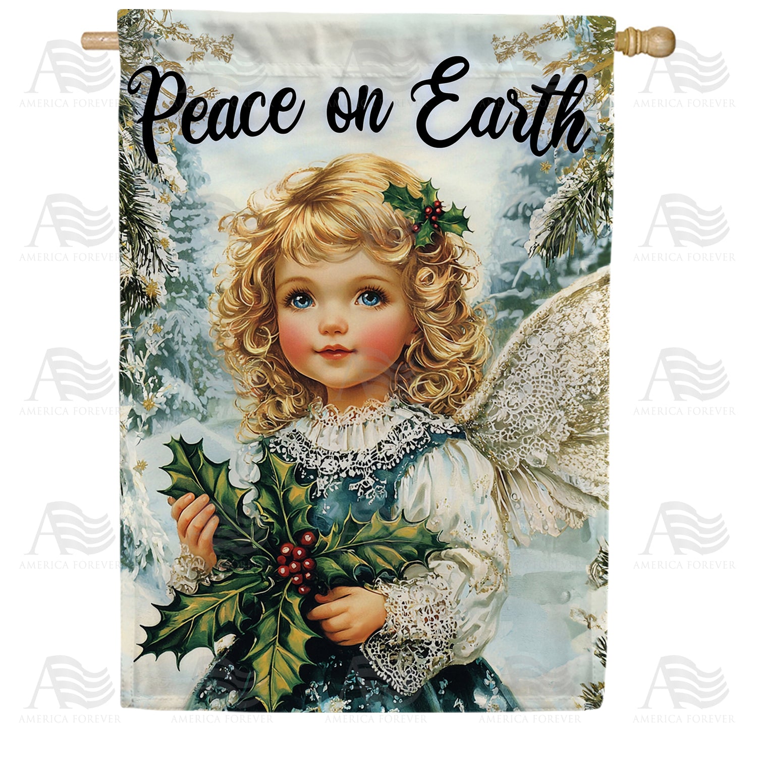 Peace on Earth Angel Double Sided House Flag