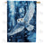 Winter Snowy Owl in Flight Double Sided House Flag