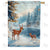 Winter Woodland Deer Double Sided House Flag