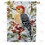 Winter Woodpecker Double Sided House Flag