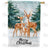 Winter Deer Family Christmas Double Sided House Flag