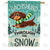 Dachshund Through The Snow Winter Dog Double Sided House Flag