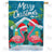 Festive Flamingos Christmas Double Sided House Flag