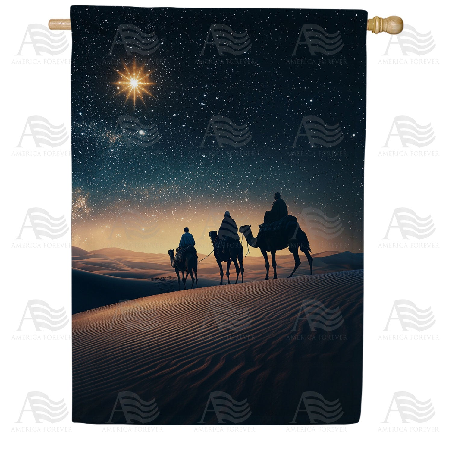 Desert Journey Nativity Double Sided House Flag