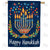 Festive Menorah Hanukkah Double Sided House Flag