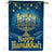 Blue & Gold Hanukkah Menorah Double Sided House Flag